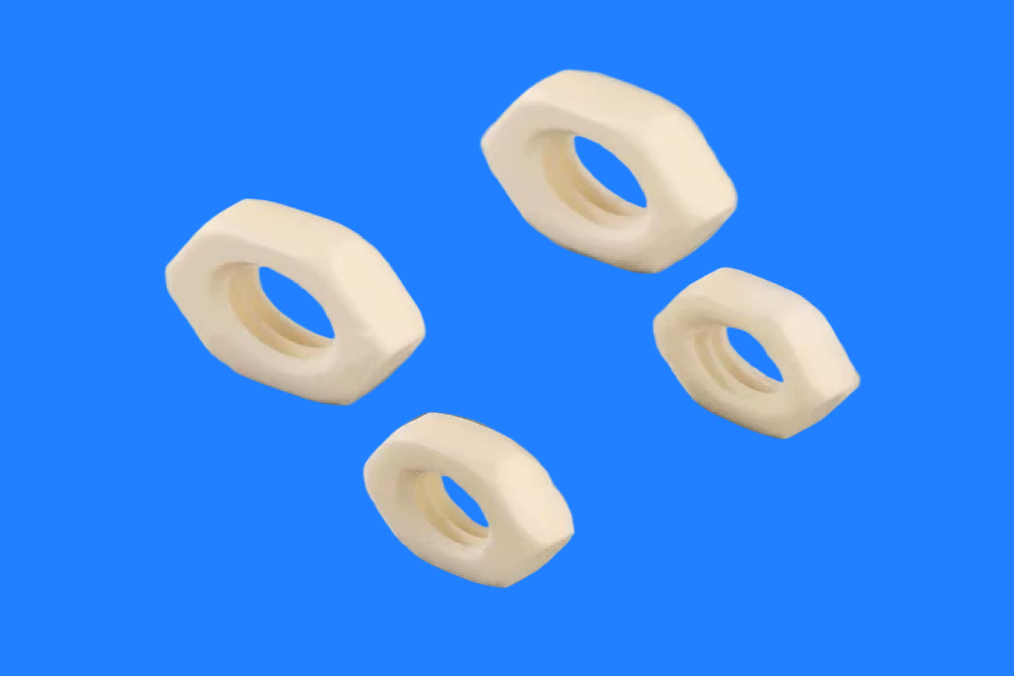 High Hardness and Wear Resistance Alumina Ceramic Nuts for Different Industrial
